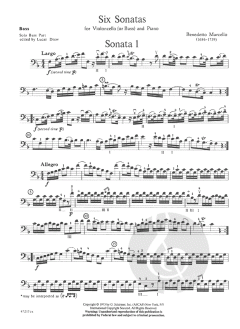 6 Sonatas von Benedetto Marcello 