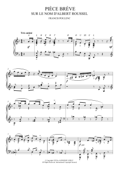 Piece Breve Sur Le Nom D'Albert Roussel von Francis Poulenc (Download) 