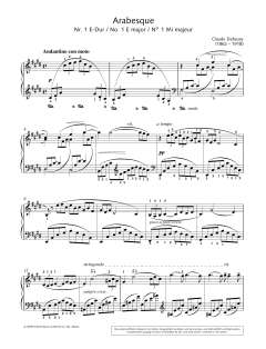Arabesque No.1 in E major von Claude Debussy (Download) 