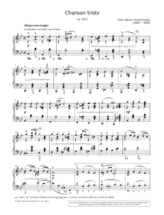 Chanson Triste von Pyotr Il'yich Tchaikovsky (Download) 