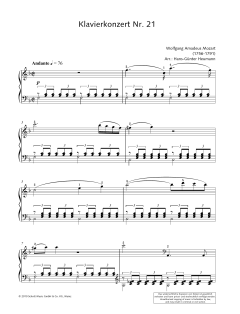 Concerto for Piano and Orchestra No. 21 in C major von Wolfgang Amadeus Mozart (Download) 