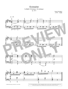Ecossaise in B minor von Franz Schubert (Download) 