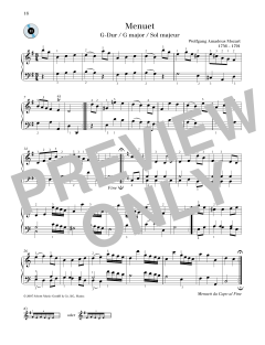 Minuet G major von Wolfgang Amadeus Mozart (Download) 