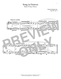 Song In Octaves von Dmitri Kabalevsky (Download) 