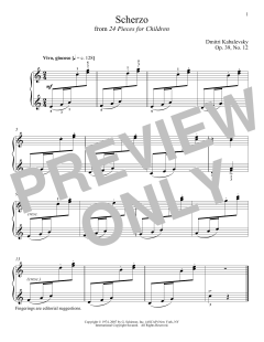 Scherzo, Op. 39, No. 12 von Dmitri Kabalevsky (Download) 