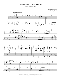 Prelude In D-Flat Major, Op. 38, No. 15 (Download) 
