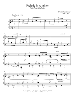 Prelude In A Minor, Op. 5, No. 1 (Download) 