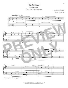 To School (Zur Schule), Op. 117, No. 14 von Cornelius Gurlitt (Download) 