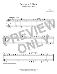 Exercise in C Major, Op. 823, No. 6 von Carl Czerny (Download) 