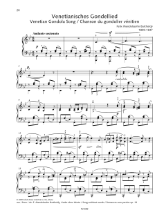 Venetian Gondola Song in G minor von Felix Mendelssohn Bartholdy (Download) 