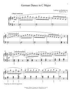 German Dance In C Major, WoO 8, No. 7 von Ludwig van Beethoven (Download) 