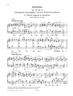 Thème original et variations von Pyotr Il'yich Tchaikovsky (Download) 