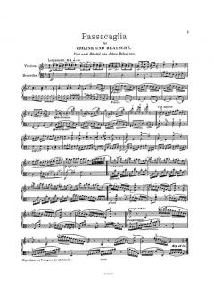 Passacaglia in G Minor for Violin and Viola von Georg Friedrich Händel 