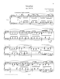 Vocalise von Sergei Rachmaninoff (Download) 