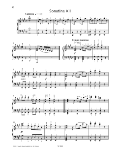 Sonatina XII von Johann Baptist Vanhal (Download) 