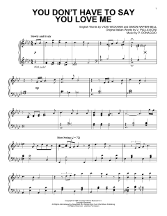 You Don't Have To Say You Love Me [Jazz version] von Elvis Presley (Download) 