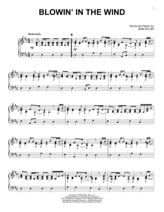 Blowin' In The Wind von Bob Dylan (Download) 