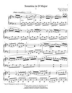 Sonatina In D Major, Op. 36, No. 6 von Muzio Clementi (Download) 