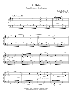 Lullaby von Dmitri Kabalevsky (Download) 