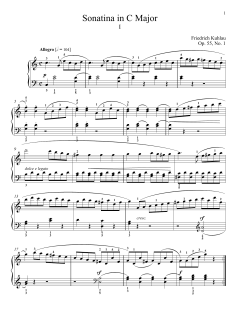 Sonatina In C Major, Op. 55, No. 1 von Friedrich Kuhlau (Download) 