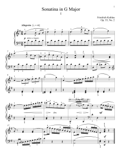 Sonatina In G Major, Op. 55, No. 2 von Friedrich Kuhlau (Download) 