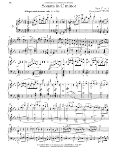 Piano Sonata No. 5 In C Minor, Op. 10, No. 1 von Ludwig van Beethoven (Download) 