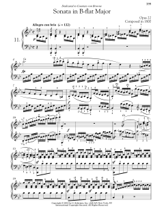 Piano Sonata No. 11 In B-flat Major, Op. 22 von Ludwig van Beethoven (Download) 