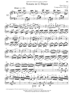 Piano Sonata No. 10 In G Major, Op. 14, No. 2 von Ludwig van Beethoven (Download) 
