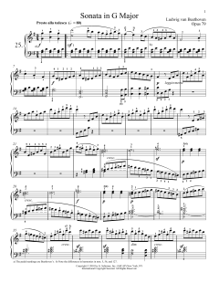 Piano Sonata No. 25 In G Major, Op. 79 von Ludwig van Beethoven (Download) 