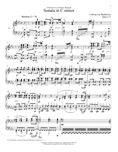 Piano Sonata No. 32 In C minor, Op. 111 von Ludwig van Beethoven (Download) 