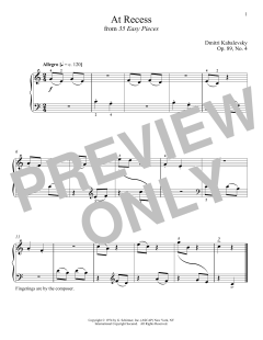 At Recess von Dmitri Kabalevsky (Download) 