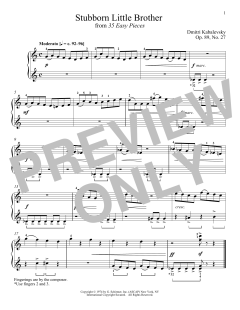 Stubborn Little Brother, Op. 89, No. 27 von Dmitri Kabalevsky (Download) 