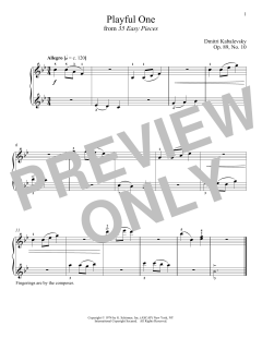 Playful One, Op. 89, No. 10 von Dmitri Kabalevsky (Download) 
