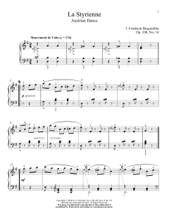 La Styrienne, Op. 100, No. 14 von Friedrich Burgmuller (Download) 