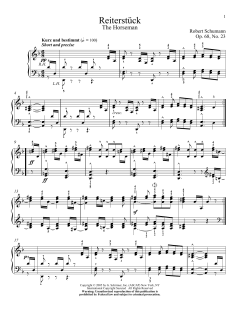 The Horseman, Op. 68, No. 23 von Robert Schumann (Download) 