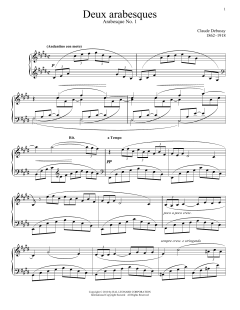 Arabesque No. 1 von Claude Debussy (Download) 