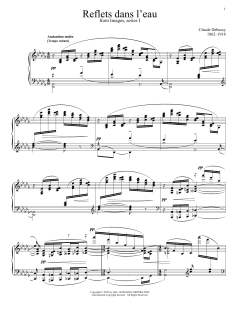 Reflets Dans L'eau von Claude Debussy (Download) 