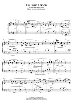 En Skrift I Snon von Benny Andersson (Download) 
