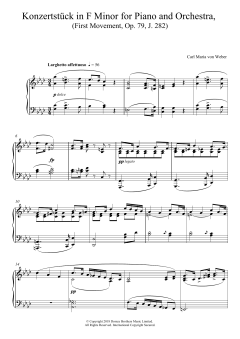 Konzertstuck in F Minor for Piano and Orchestra, First Movement, Op. 79, J. 282 von Carl Maria von Weber (Download) 