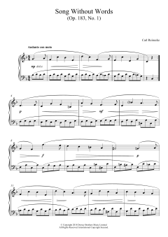 Song Without Words, Op. 183, No. 1 von Carl Reinecke (Download) 