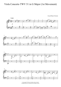 Viola Concerto TWV 51 In G Major von Georg Philipp Telemann (Download) 