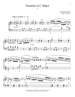 Sonatina In C Major, Op. 55, No. 3 von Friedrich Kuhlau (Download) 