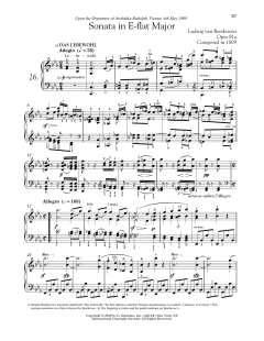 Piano Sonata No. 26 In E-Flat Major, Op. 81a von Ludwig van Beethoven (Download) 