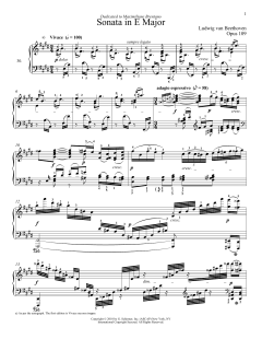 Piano Sonata No. 30 In E Major, Op. 109 von Ludwig van Beethoven (Download) 