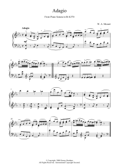 Adagio from Piano Sonata in Bb, K570 (Download) 