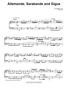 Allemande, Sarabande And Gigue von Jean-Baptiste Lully (Download) 