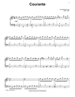 Courante von Jean-Baptiste Lully (Download) 