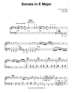 Sonata In E Major, L. 23 von Domenico Scarlatti (Download) 