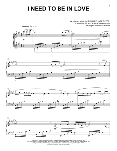 I Need To Be In Love von John Bettis (Download) 