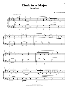 Etude In A Major (Spring Song) (Download) 